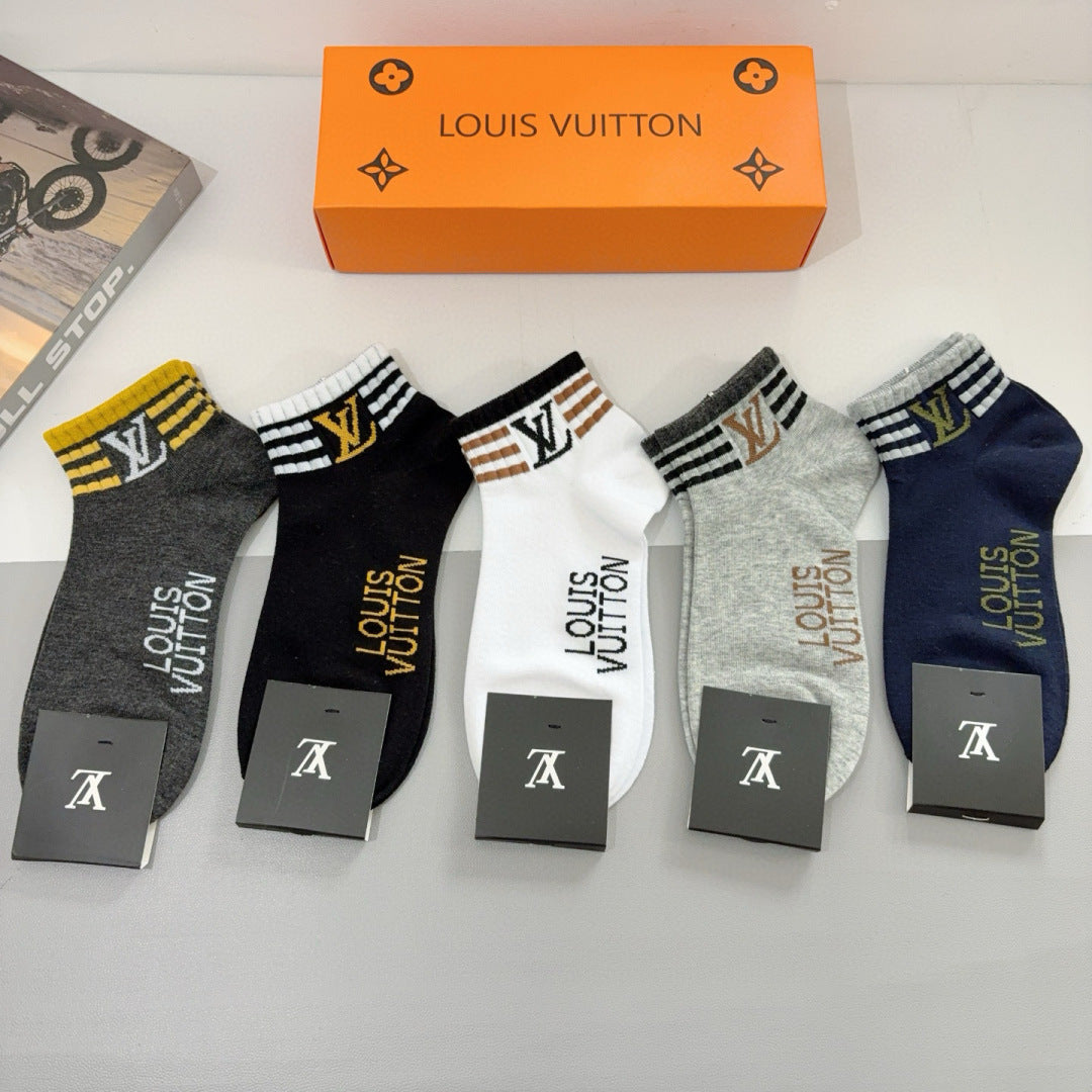 Louis Vuitton Cotton Short Socks - 5-Pair Pack