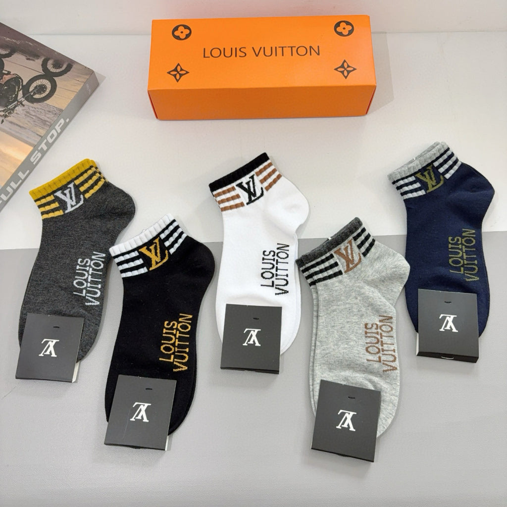 Louis Vuitton Cotton Short Socks - 5-Pair Pack