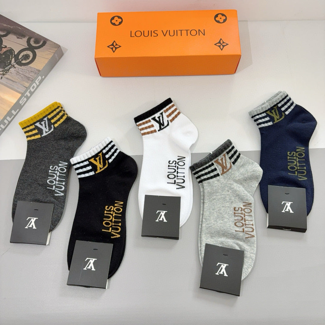 Louis Vuitton Cotton Short Socks - 5-Pair Pack
