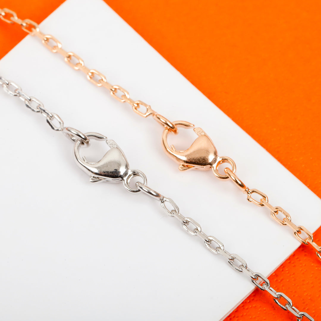 Geometric Emblem Pendant Necklace in Silver-Tone – Gold Detail – Design 003 close-up detail