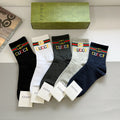 Gucci Cotton Crew Socks - 5-Pair Pack