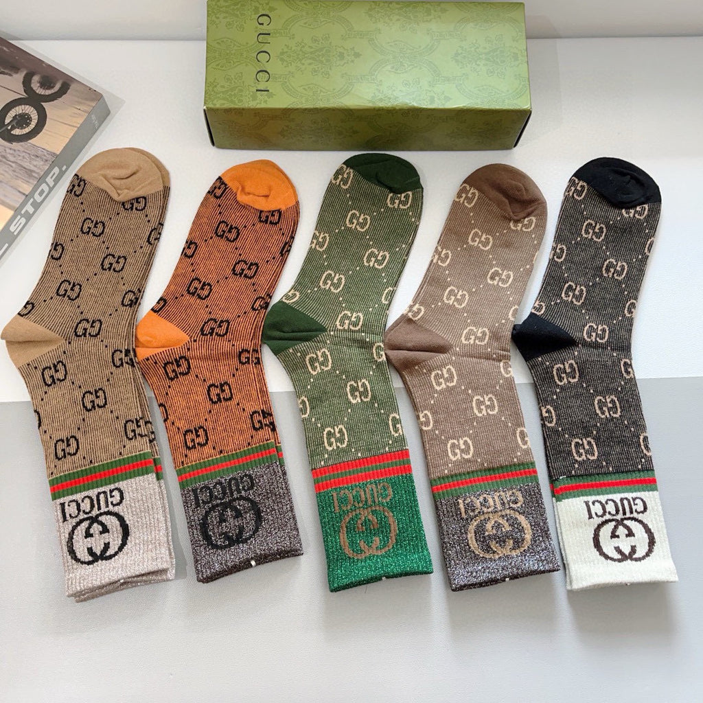 Gucci Crew Socks - 5-Pair Pack