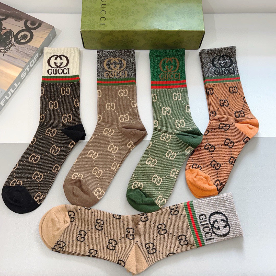 Gucci Crew Socks - 5-Pair Pack