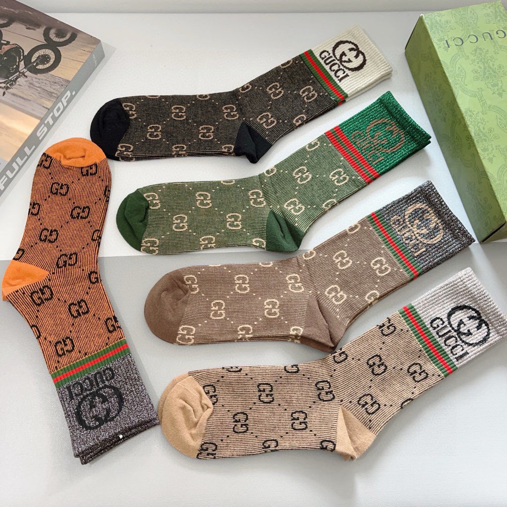 Gucci Crew Socks - 5-Pair Pack