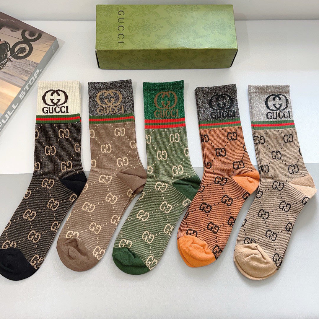 Gucci Crew Socks - 5-Pair Pack
