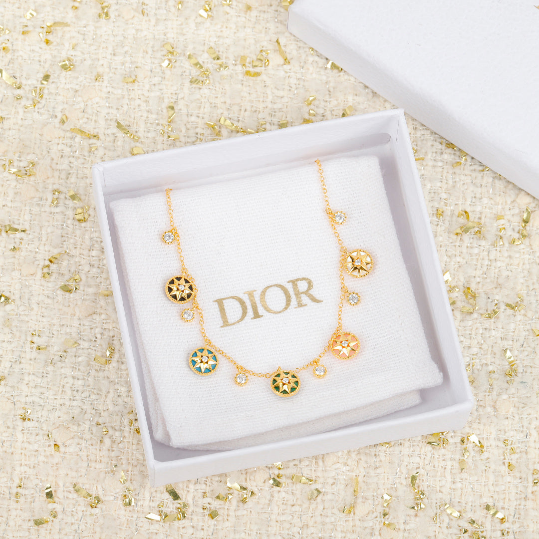 Pearl-Style Motif Pendant Necklace in Polished Metal-Tone with Pearl-Style Detail – Design 020 front view
