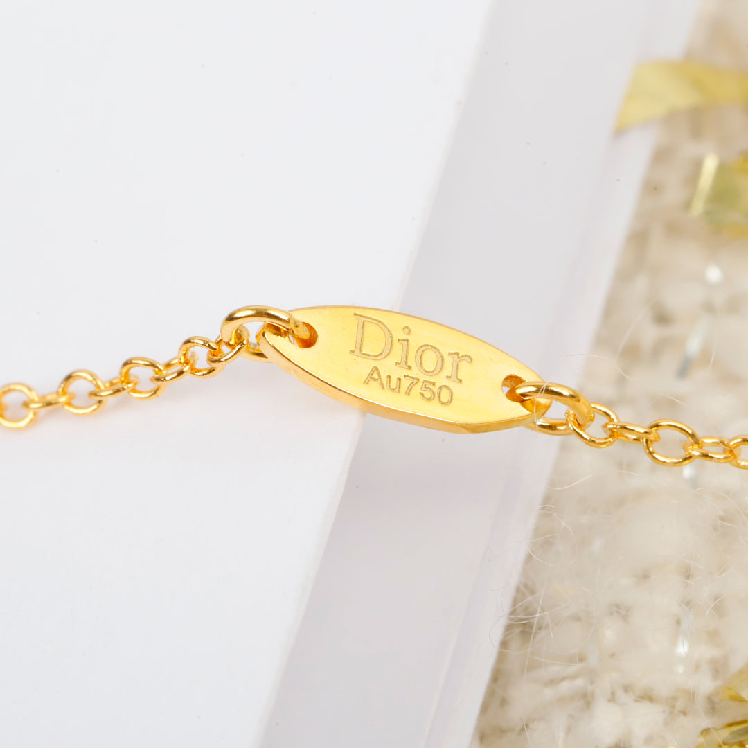 Pearl-Style Motif Pendant Necklace in Polished Metal-Tone with Pearl-Style Detail – Design 020 main product view