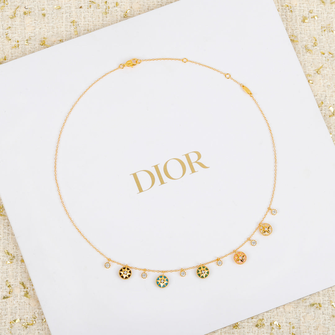 Pearl-Style Motif Pendant Necklace in Polished Metal-Tone with Pearl-Style Detail – Design 020 detail view