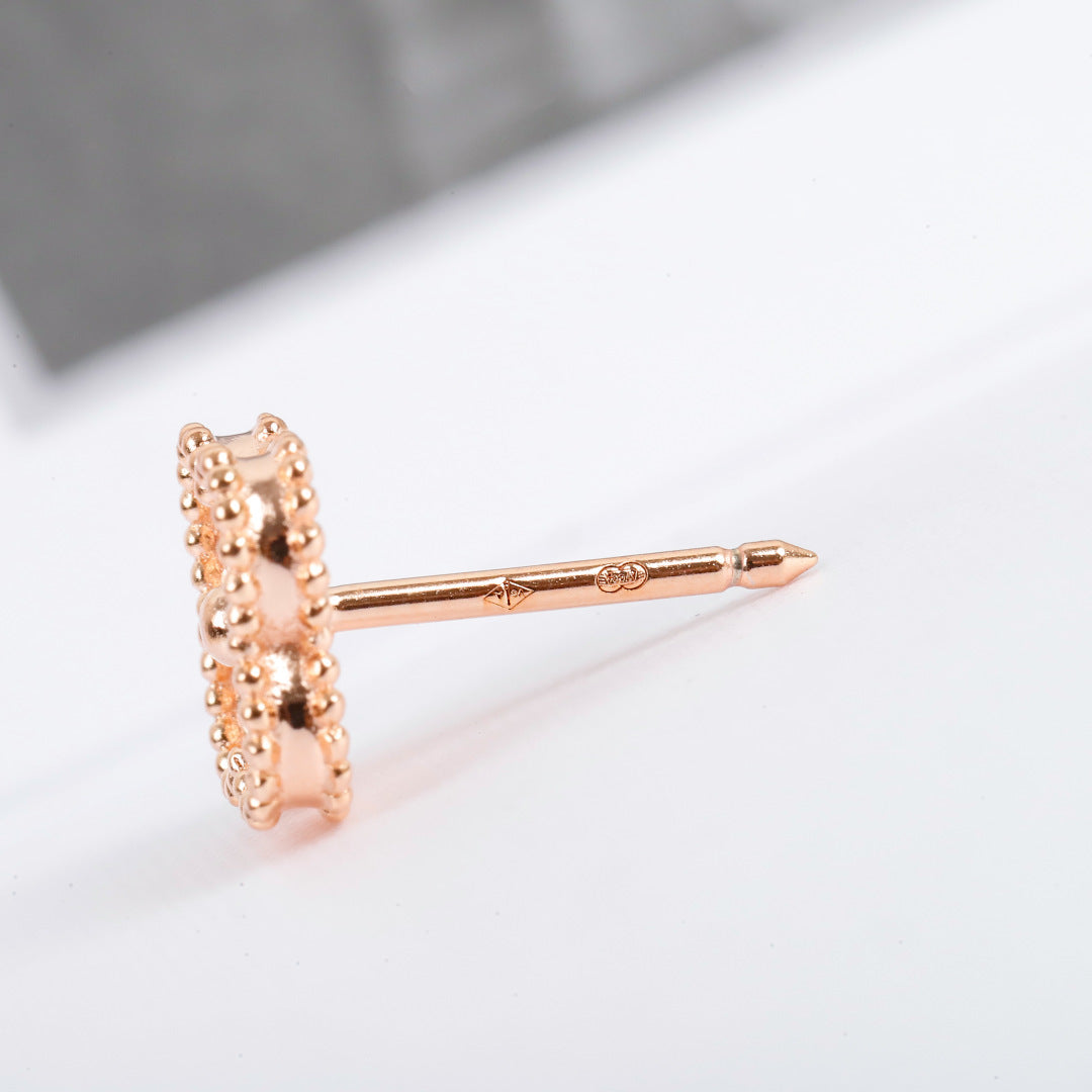 Clover Crystal-Accent Stud Earrings styled product view