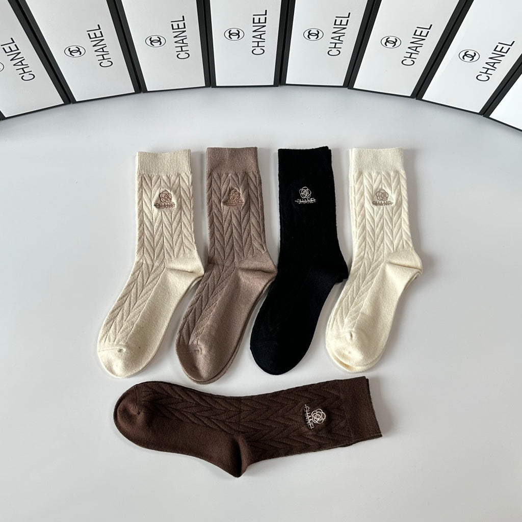 Chanel Crew Socks - 5-Pair Pack