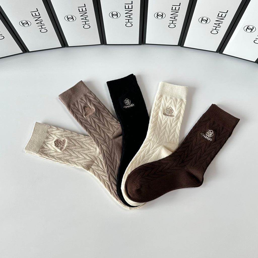 Chanel Crew Socks - 5-Pair Pack