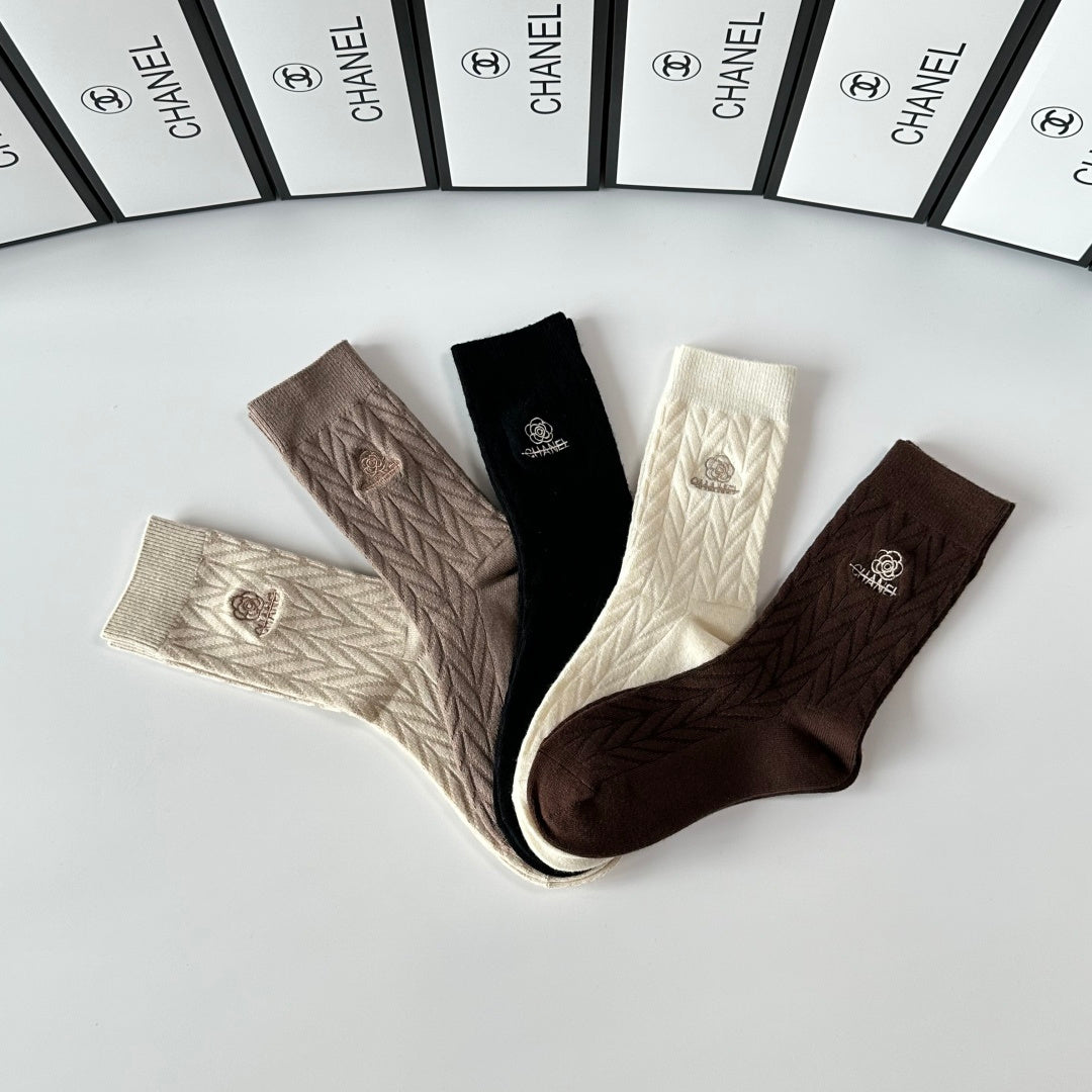 Chanel Crew Socks - 5-Pair Pack
