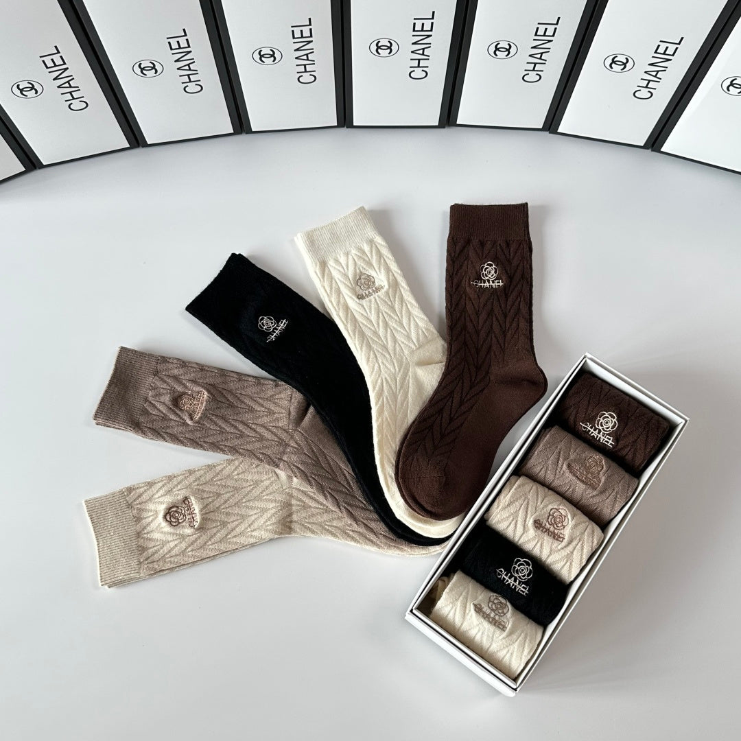 Chanel Crew Socks - 5-Pair Pack