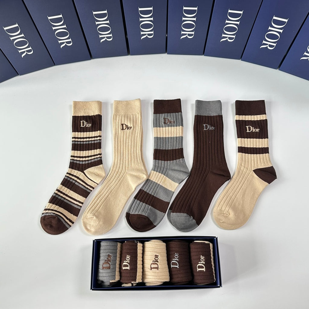 Dior Crew Socks - 5-Pair Pack