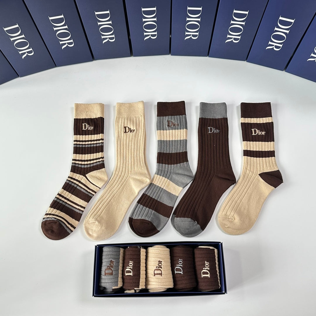 Dior Crew Socks - 5-Pair Pack