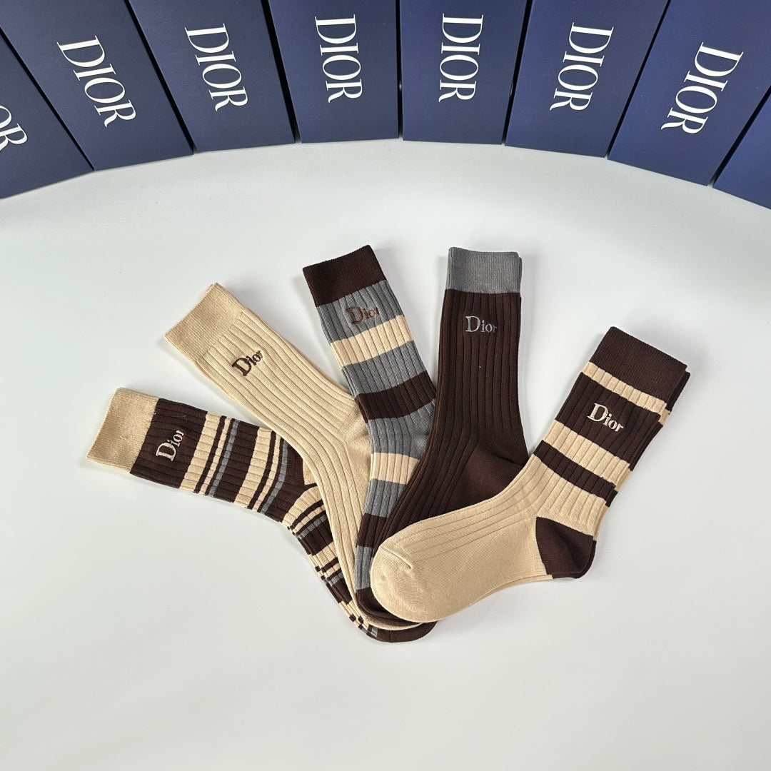 Dior Crew Socks - 5-Pair Pack