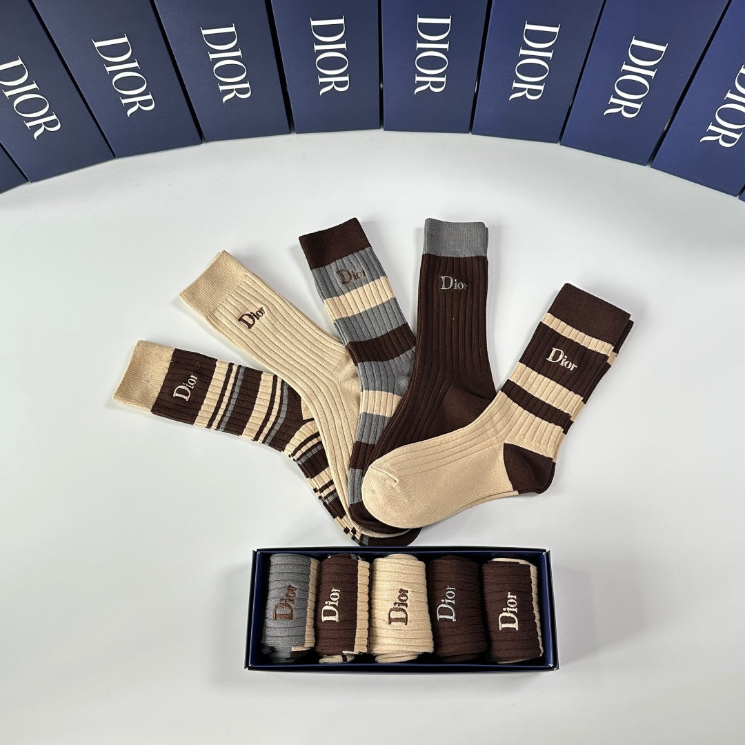 Dior Crew Socks - 5-Pair Pack