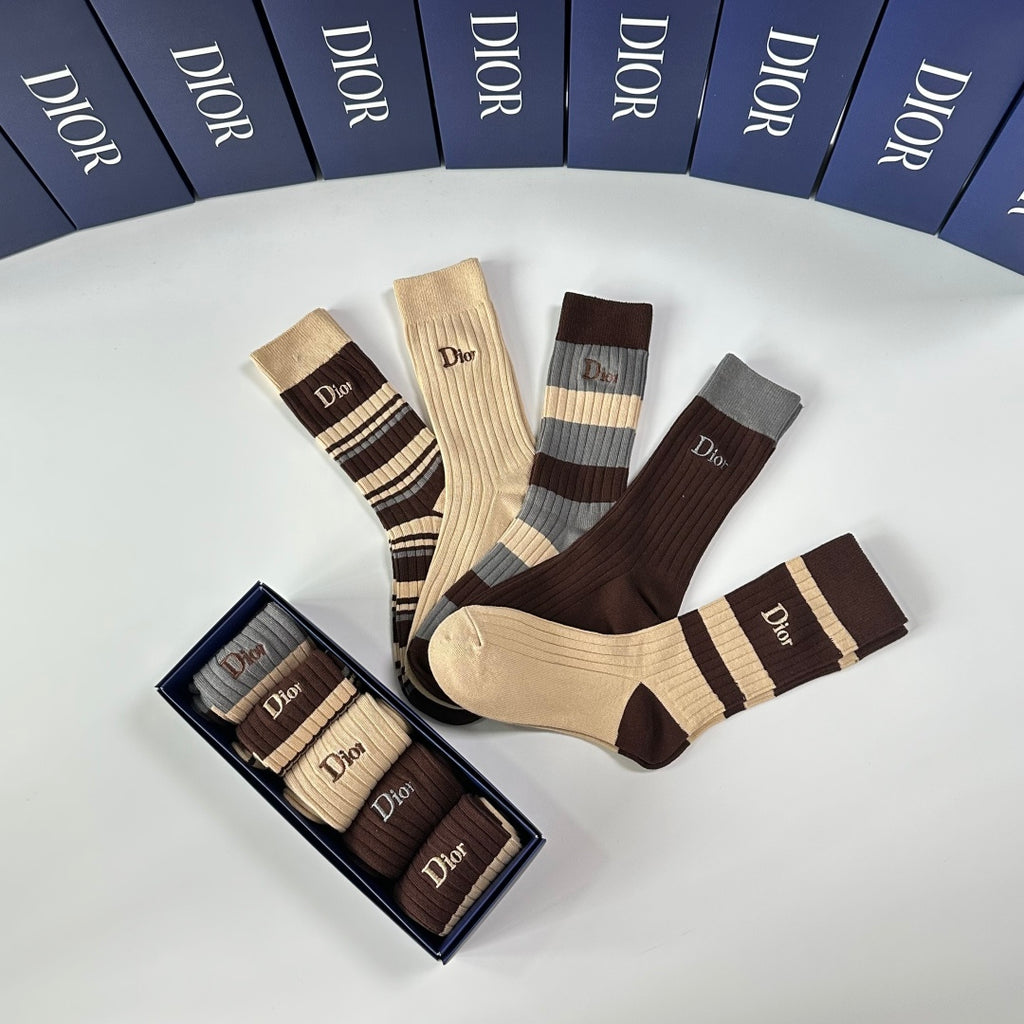Dior Crew Socks - 5-Pair Pack