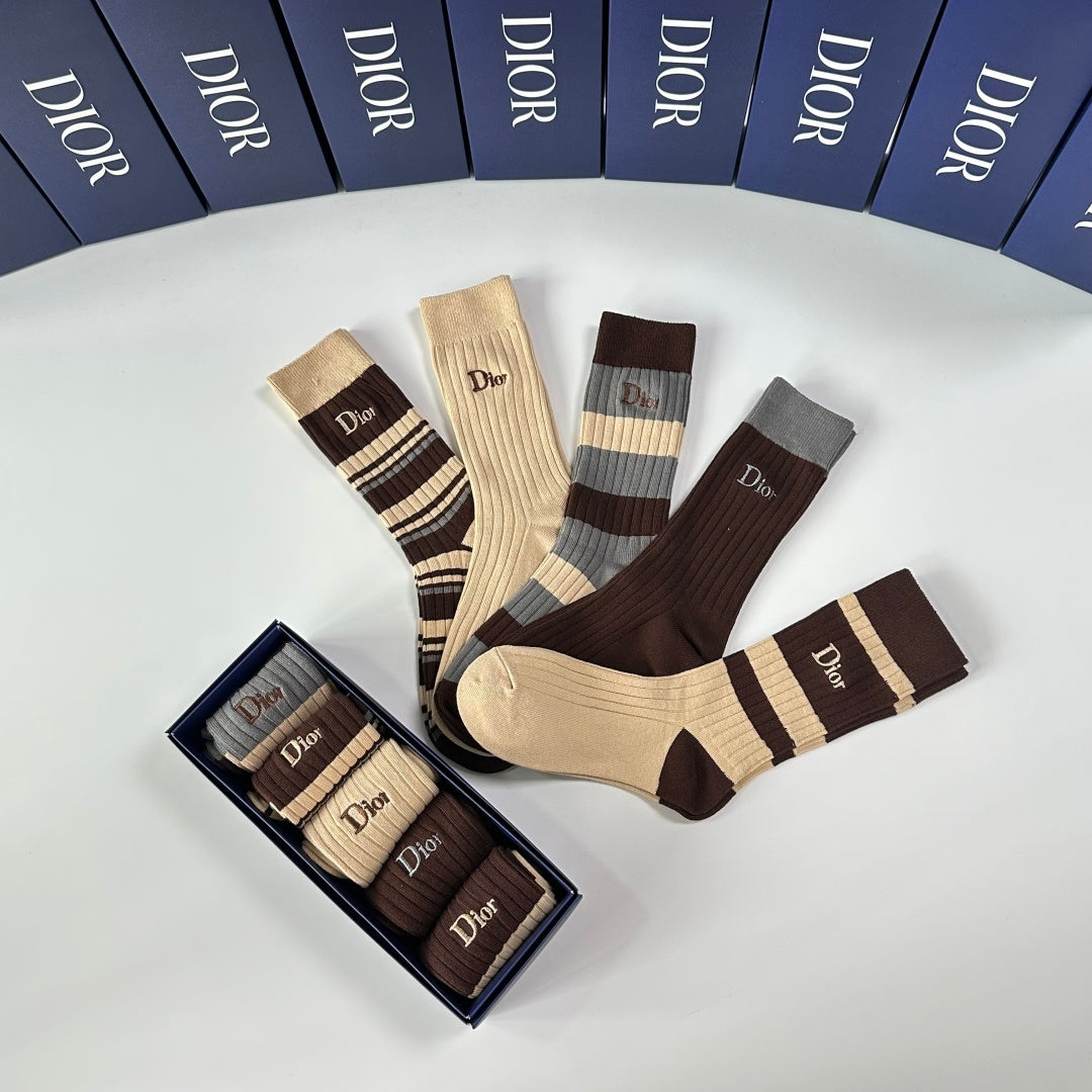 Dior Crew Socks - 5-Pair Pack