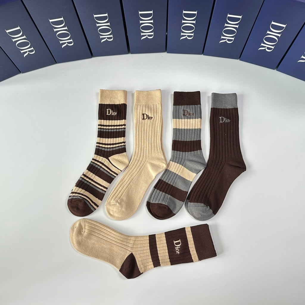 Dior Crew Socks - 5-Pair Pack