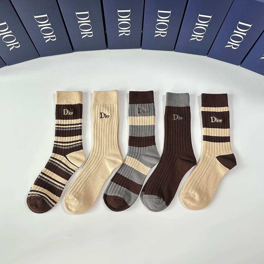 Dior Crew Socks - 5-Pair Pack
