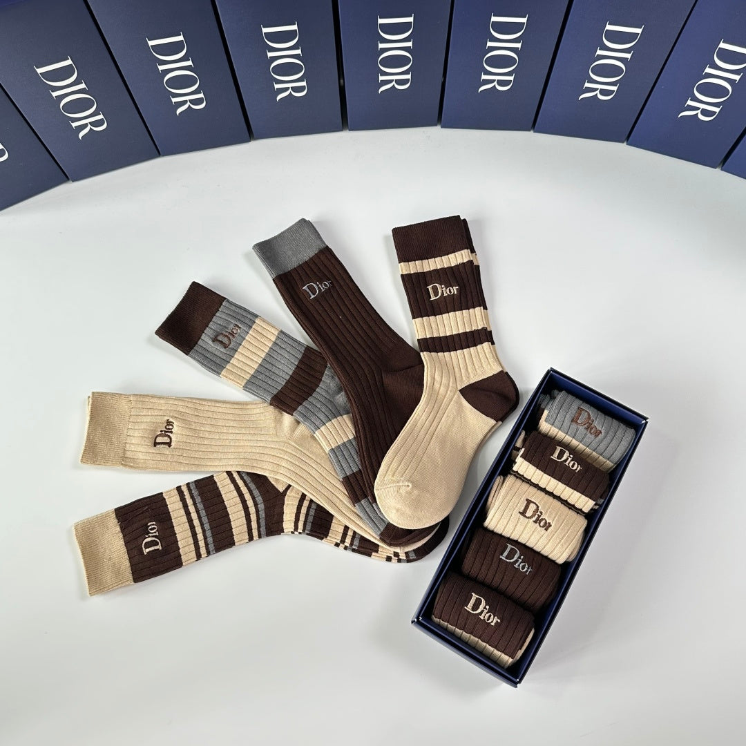 Dior Crew Socks - 5-Pair Pack