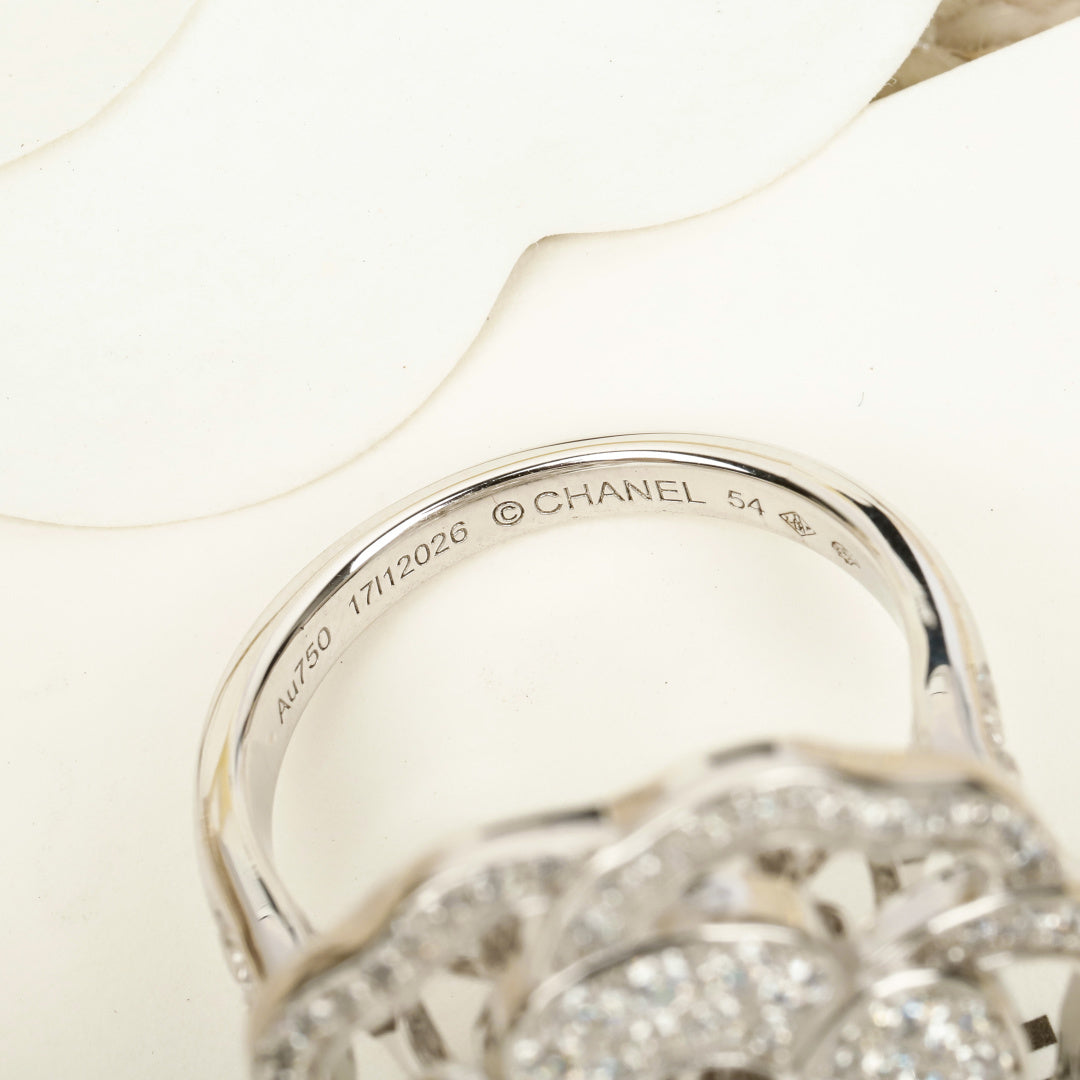 Camellia Statement Ring in Polished Metal-Tone styled product view