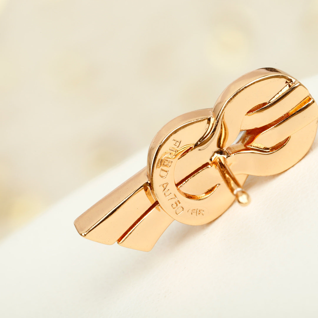 Signature Emblem Crystal-Accent Stud Earrings – Design 019 close-up detail