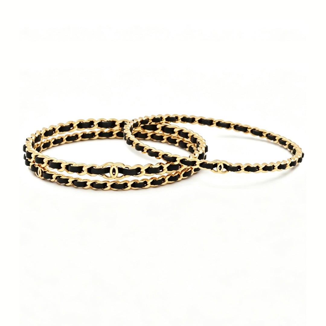 Signature Emblem Bangle in Black-Tone main product view