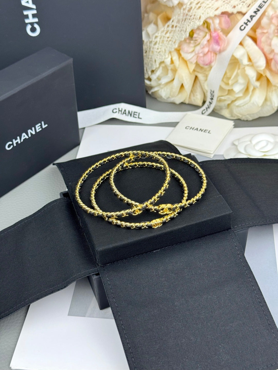 Signature Emblem Bangle in Black-Tone styled product view