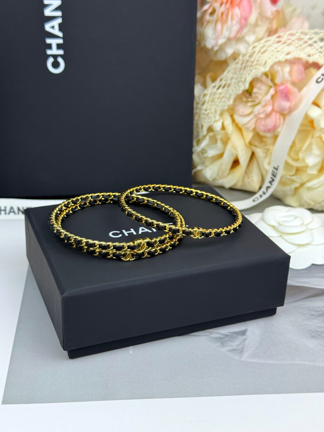 Signature Emblem Bangle in Black-Tone front product view