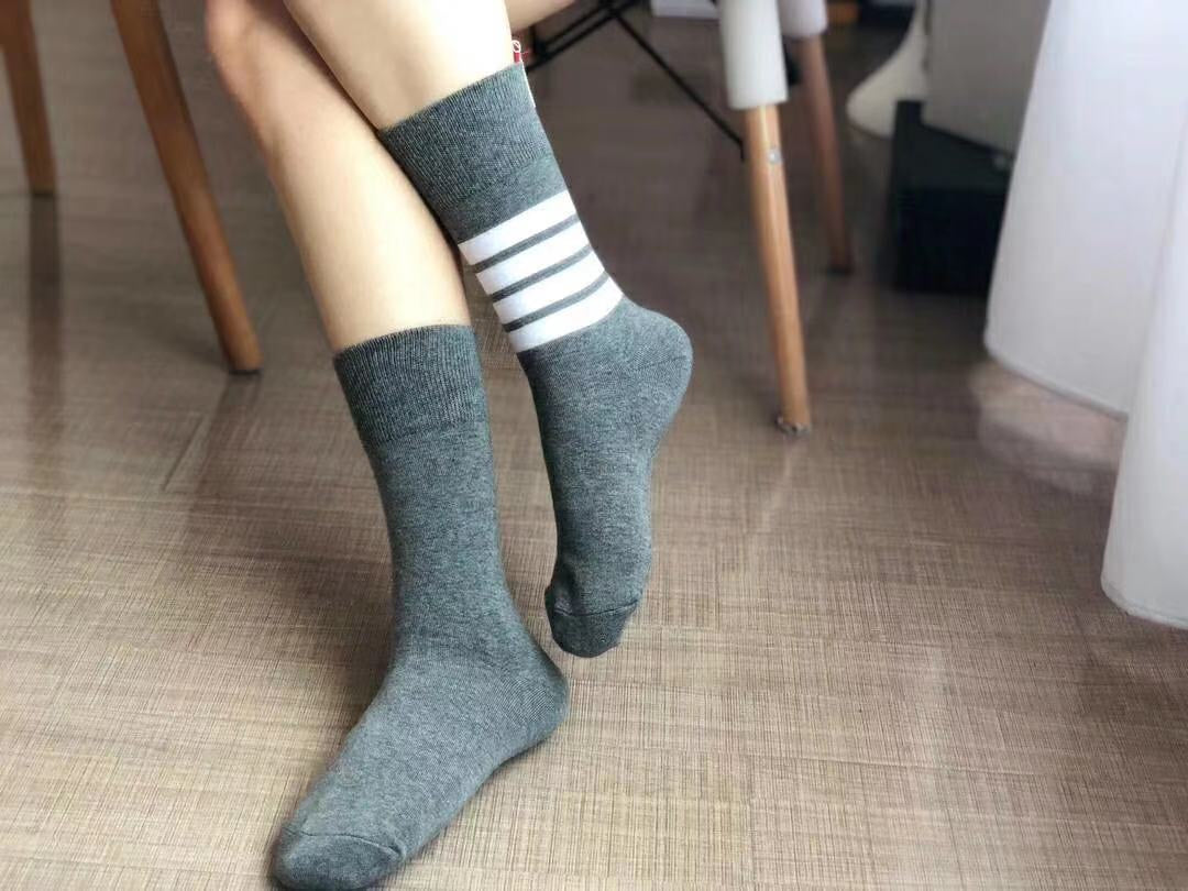 Thom Browne Four-Bar Stripe Details Crew Socks - 6-Pair Set