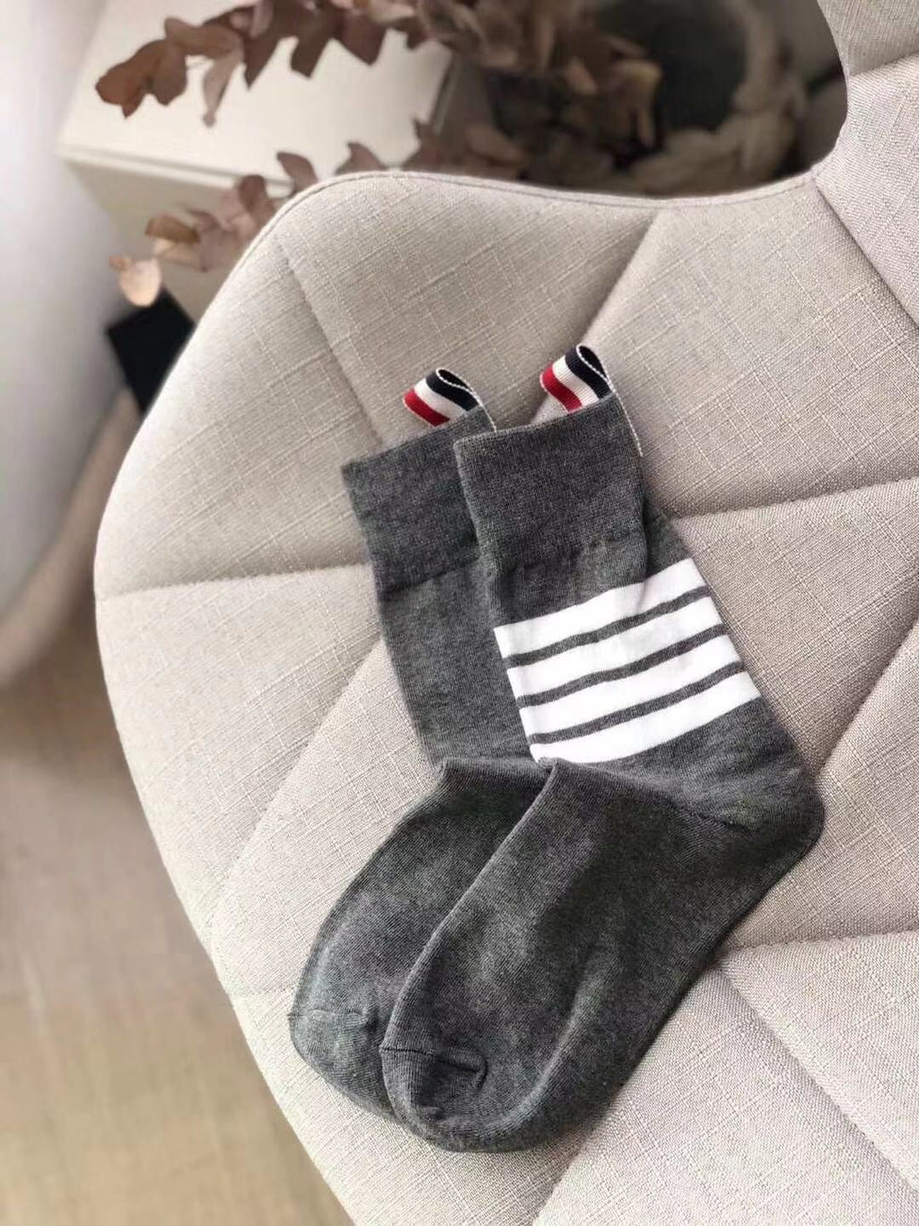 Thom Browne Four-Bar Stripe Details Crew Socks - 6-Pair Set