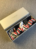 Thom Browne Cotton Red-White-Blue Stripe Details No-Show Socks - 5-Pair Set