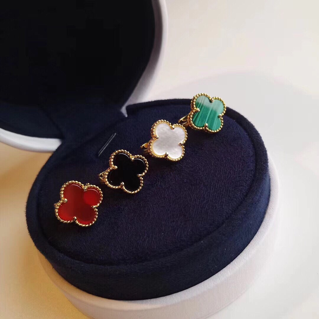 Clover Stud Earrings in Gold-Tone front product view