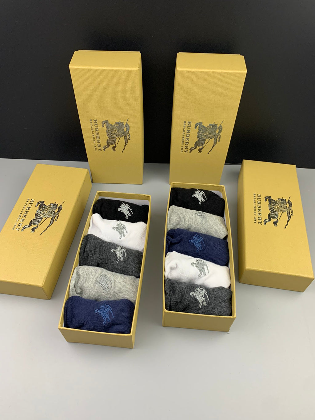 Burberry Cotton Short Socks - 5-Pair Pack