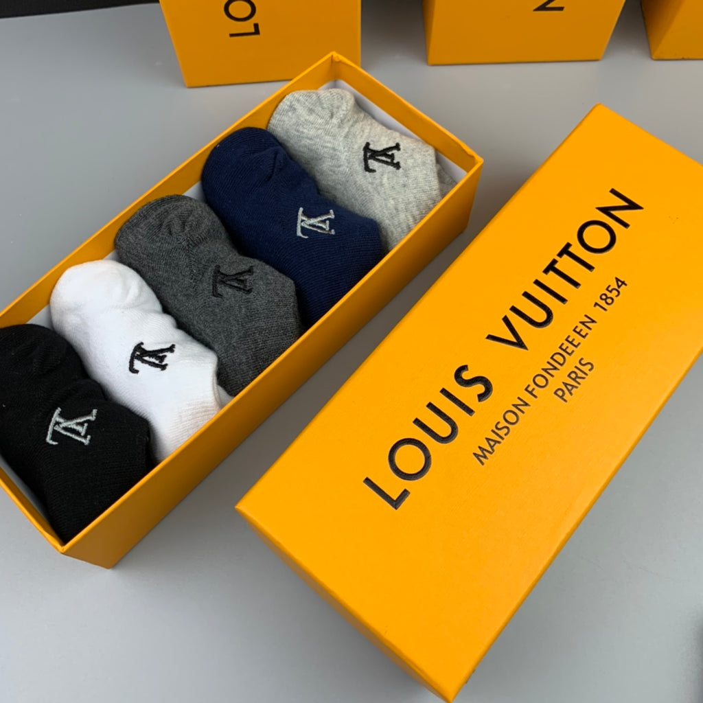 Louis Vuitton Initial Details Ankle Socks - 5-Pair Set