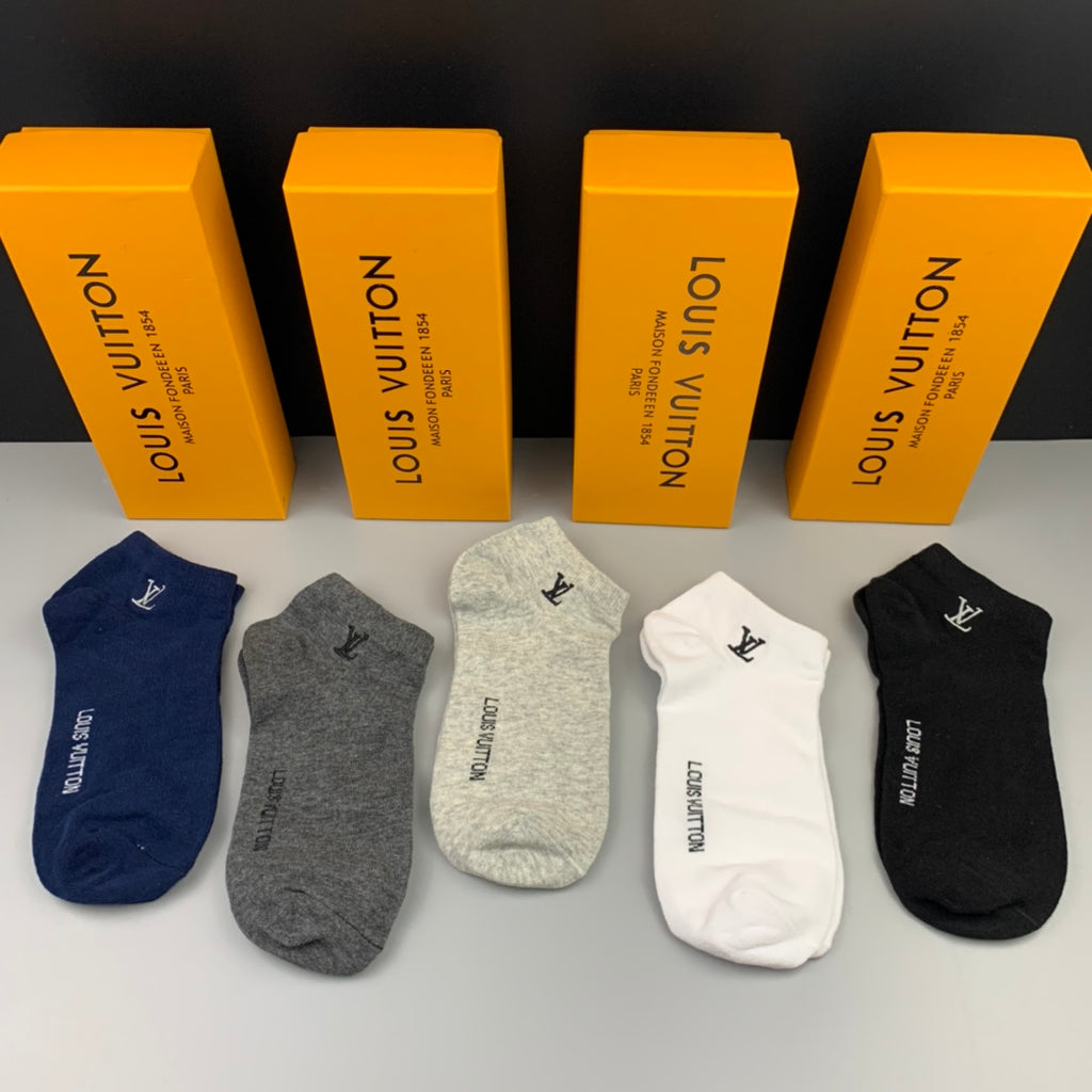 Louis Vuitton Cotton Ankle Socks - Box of 5 Pairs