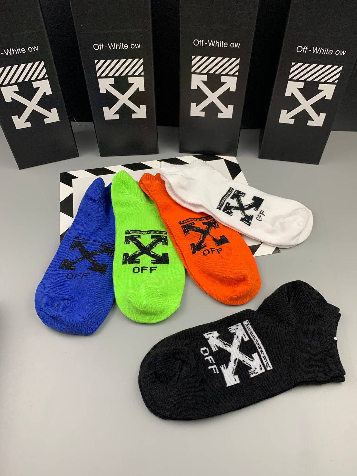 Off-White Cotton Socks