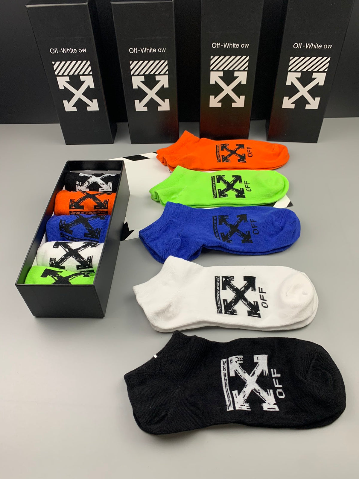 Off-White Cotton Socks