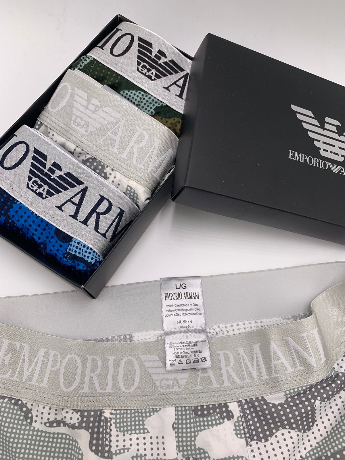 Armani Contrast Waistbands And Understated Front Branding Men's Boxer Briefs