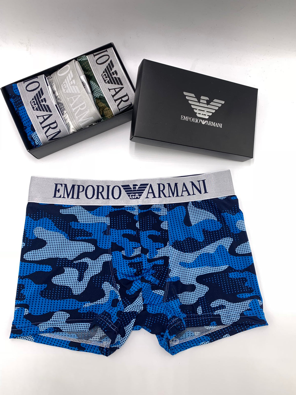 Armani Contrast Waistbands And Understated Front Branding Men's Boxer Briefs