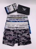 Armani Contrast Waistbands And Understated Front Branding Men's Boxer Briefs