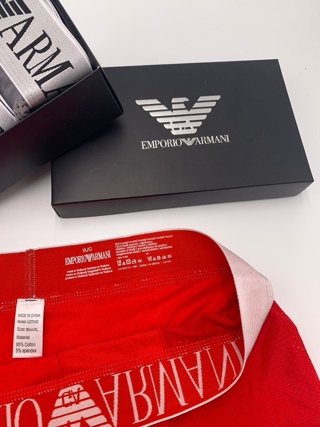 Emporio Armani Modal Visible All-Over Pattern And Logo Details Men's Boxer Briefs