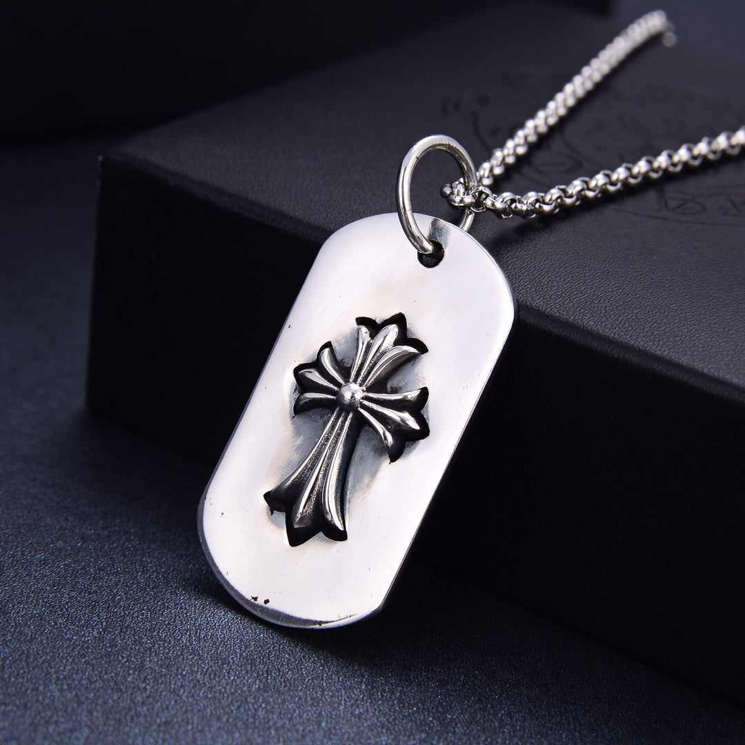 Signature Emblem Jewelry Accessory in Polished Metal-Tone – Design 068 front product view
