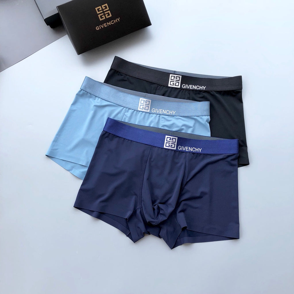 Givenchy Contrast Logo Men's Trunk Underwear - 3-Piece Box