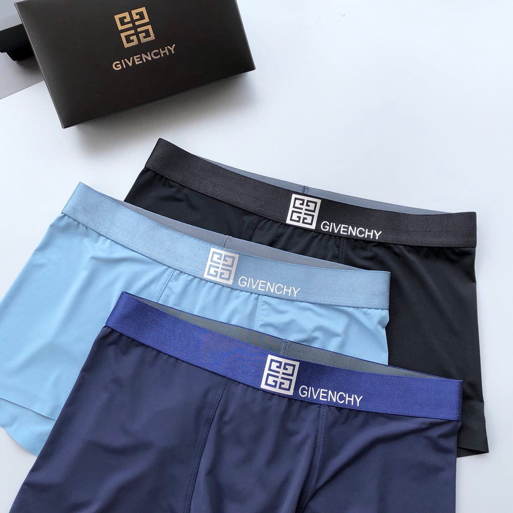Givenchy Contrast Logo Men's Trunk Underwear - 3-Piece Box