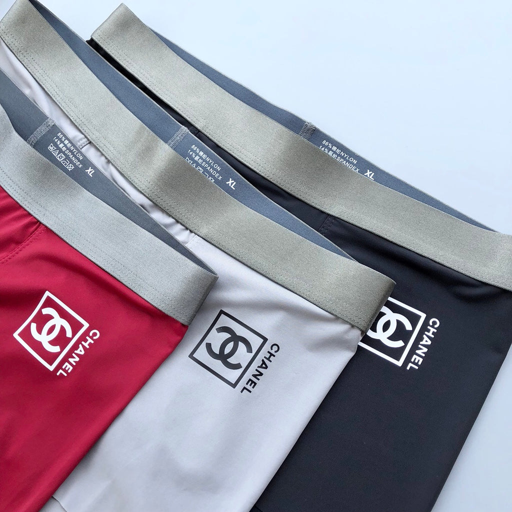 Chanel Metallic-Effect Waistbands Men's Boxer Briefs - 3-Piece Box