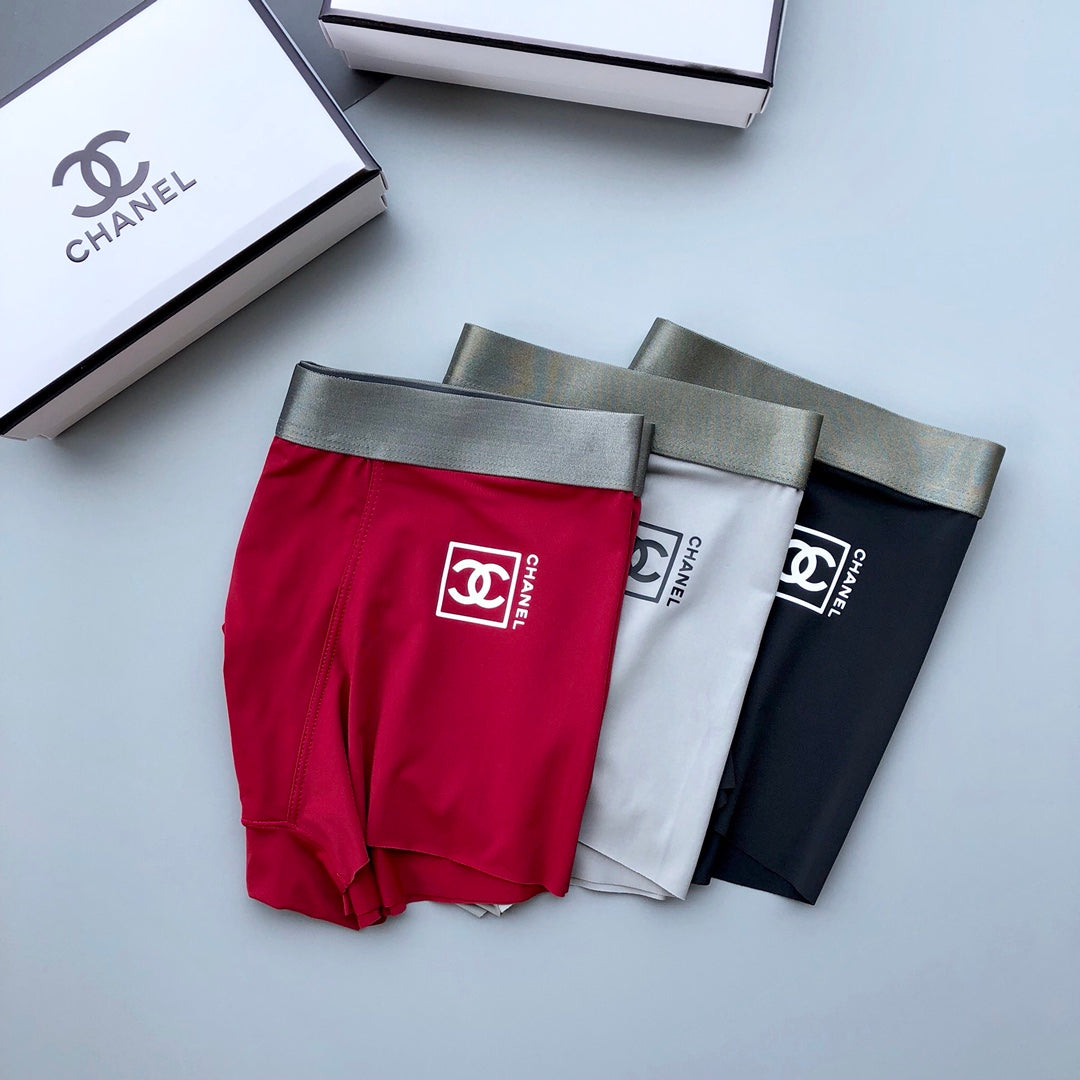 Chanel Metallic-Effect Waistbands Men's Boxer Briefs - 3-Piece Box