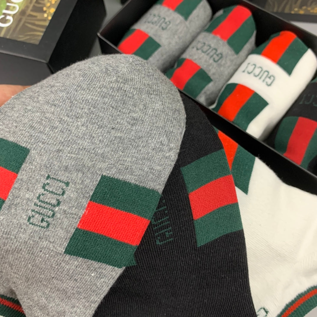 Gucci Color-Block No-Show Socks